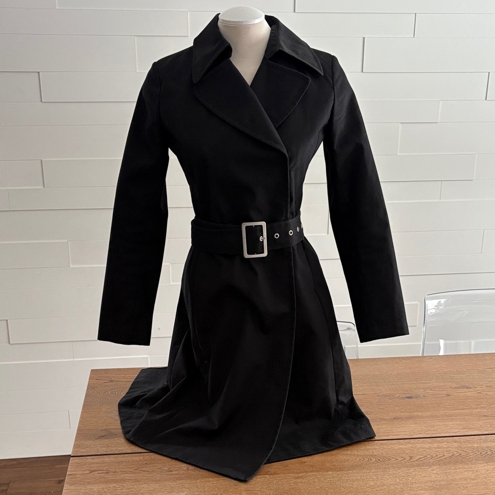 XS Banana Republic Black Trench Coat with Belt*